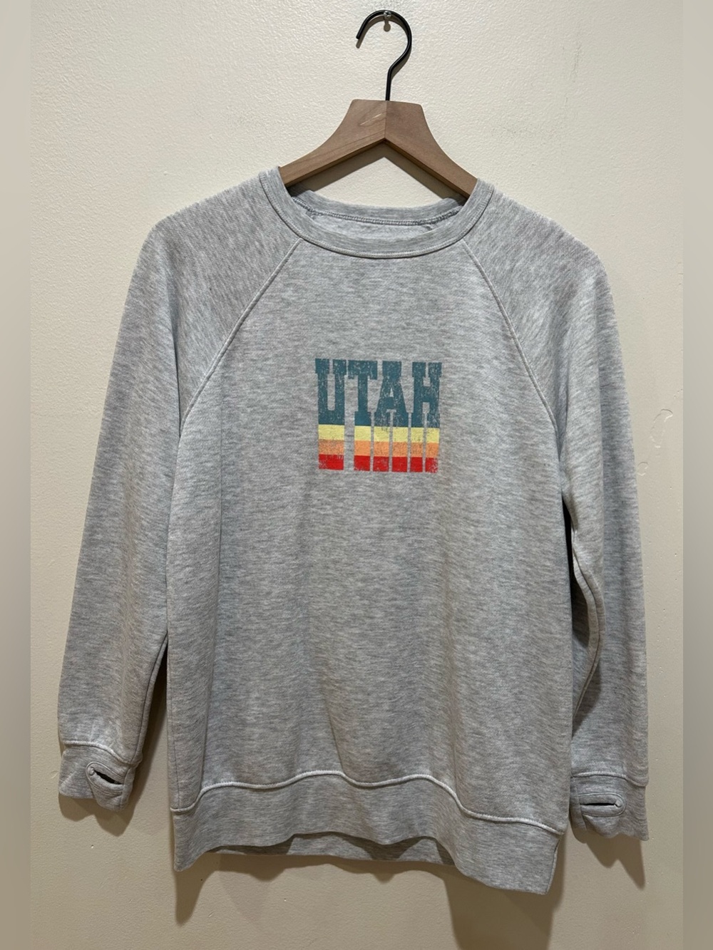 State of Mine Grey Utah Long Sleeve Crewneck Sweatshirt - Women’s Size Small